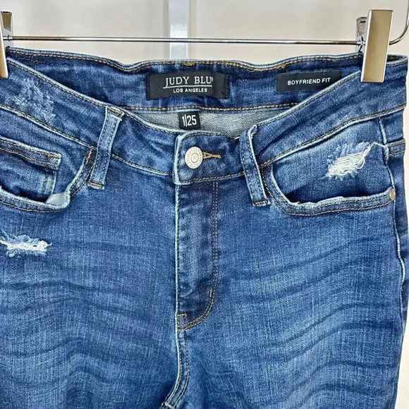 Judy Blue Boyfriend Fit Size 1|25 Distressed Jeans Denim Casual Festival Rodeo C - Picture 5 of 15